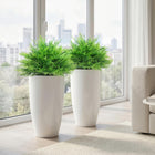 HOMCOM 23.6" Artificial UV-Resistant Boston Ferns - Green-Colour: Green 