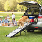 PawHut - Rampe pour chien pliable 69 po L pour voiture, VUS, camion, surface antidérapante en TPR, jusqu’à 220 lb-Large surface de marche de 15,7 po (40 cm) offrant confiance aux chiens timides ou âgés 