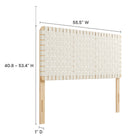 Modway Sparta Weave Vegan Leather Full Headboard with - Natural Beige-7