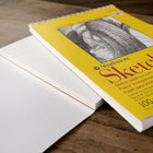 Strathmore 300 Series Sketch Paper Pad - 9" W x 12" H - White - Top Wire Binding - 100 Sheets (P350-9-6)-Micro-perforated wire bound sheets