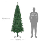 HOMCOM 7' Artificial Christmas Tree with 865 Branch Tips - Green-Good for indoor decoration at Christmas, foil the festival atmosphere 