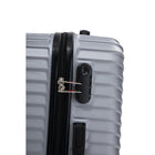 Swiss Traveller Steelara 3-Piece Hardside Luggage Set- Titanium Silver-24" Checked Medium Dimensions - Inner: 24" L x 17" W x 9.6" H, Outer: 26.7" L x 17.7" W x 10.2" H, Weight: 7.27 lbs