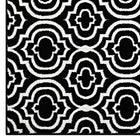 Modway Frame Transitional Moroccan Trellis Area Rug - 5 ft W x 8 ft L - Black/White-100% Soft Heat-Set Polypropylene