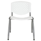 Flash Furniture - Chaise empilable en plastique série Hercule, capacité de 881 lb, structure en titane, blanc (RUTF01AWH)-Chaise empilable multi-usages