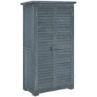 Outsunny - Abri de jardin en bois - 87 cm x 46 cm x 160 cm - Gris-Conçu pour les jardins et les espaces extérieurs  
