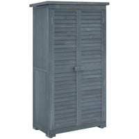 Outsunny - Abri de jardin en bois - 87 cm x 46 cm x 160 cm - Gris-Conçu pour les jardins et les espaces extérieurs  
