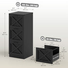 HOMCOM 3-Drawer Letter/A4 Filing Cabinet - Black-Equipped with quiet metal slides, ensuring drawers open and close smoothly

