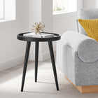 Modway Chiro Round Wood Side Table - Black-Splayed and Tapered Legs