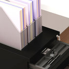 Vinsetto - Armoire à dossiers en acier Letter/A4/Legal avec serrure et barre de suspension - noir-La serrure supérieure sécurise tous les tiroirs pour la sécurité des documents, avec deux clés pour un accès facile 
