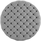 Modway Amour Upholstered Fabric Ottoman - Light Grey-Dense Foam Padding