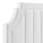 Modway Alyona Channel Tufted Performance Velvet King/California King Headboard - White-3 Mounting Positions