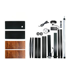 LjubLjana 53" Electric Height Adjustable Sit-Stand Desk - Wood/Black-Cup holder and headphone holder