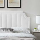 Modway Alyona Channel Tufted Performance Velvet King/California King Headboard - White-Dense Foam Padding