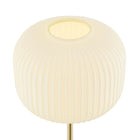 Modway - Reprise Sphère de verre Verre et métal Lampe sur pied, Laiton en satin blanc-Ampoule : 1 E26 60W max (non incluse)