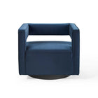 Modway - Booth Performance Velvet Fauteuil pivotant en velours de performance - Bleu Minuit-Capacité du poids de la chaise : 300 lb