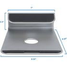 Mount-It! Ergonomic Tilted Laptop Riser - Silver-Product Dimensions: 8.25 x 9.25 x 2.5