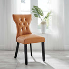 Modway Silhouette Dining Vinyl Side Chair - Tan-Dense Foam Padding for Comfort