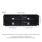 Hudson&Canal Ormond TV Stand for TV's up to 75" - Black Grain-Product Dimensions: 15.5" L x 69.63" W x 24" H