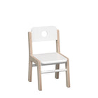 Beleduc Furniture - Illiana Classroom Wooden Chair (Small) - White and Natural Wood - Set Of 2 -Set of 2 chairs