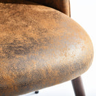 Homy Casa - Chaises d'accueil rembourrées - Lot de 2, tissu en suède brun-Tissu durable et résistant à l'abrasion pour un entretien facile et une utilisation à long terme.