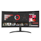 LG 34" UltraWide QHD Curved monitor - 34WR50QKB-Up to 99 percent sRGB color gamut expression, 3000:1 Contrast Rate, HDR 10