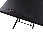 Rocelco 37.4" EDR Electric Desk Riser with Enhanced Vertical Range and AC-USB - Black-Rear grommet for optional monitor arm