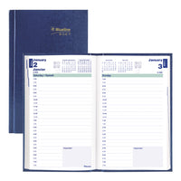 Blueline 2027 Daily Planner with Perfect Binding - 8" x 5" - Blue - Bilingual-12-Month: January 2027 to December 2027