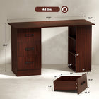 HOMCOM 47.25" Computer Desk with Storage - Walunt-Drawers and reversible shelves can be assembled on either side of the office desk 