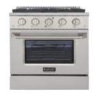 Kucht 30" KNG Series Pro Style Natural Gas Range - Stainless Steel-Cook and bake like a pro with the extra-large convection oven that offers 4.2 cu. ft. of capacity, a 5-rack configuration, and an extra-large viewing window