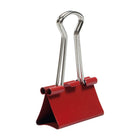JAM Paper Colourful Binder Clips - Medium - 1 1/4" - Red - 15 Pack-Size: Medium 1.25 inch (32mm) | Easily spring back into shape when removed