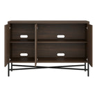 Hudson&Canal Brighton 48"W Buffet Table - Alder Brown-Clean with a soft, dry cloth and no harsh chemicals or abrasive cleaning materials