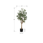 Monarch Specialties - Plante Artificielle - 46 po H - Arbre D'Eucalyptus - Mis En Pot - Feuilles Vertes - Pot Noir-Cette plante artificielle à entretien facile est fabriquée à partir des matériaux de la plus haute qualité et ne nécessite pas d'entretien ou d'arrosage, pour un accent décoratif durable et respectueux de l'environnement qui durera toute une vie