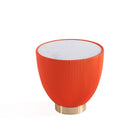 Manhattan Comfort Anderson 18.43" Modern Leatherette Upholstered End Table - Orange - Set of 2-Mix and Match with Manhattan Comfort Coffee Tables