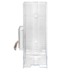 Hospeco Comfort Plus Courtesy Dispenser - Clear-Dual dispensing system holds pads, tampons, and personal disposal bags
