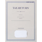 JAM Paper Presentation Folders - Front Card Slit - Pre-Printed Tax Return Design - 9" x 12" - 50 Pack-Designed with 4-inch-high interior pockets on either side, and a slot for business cards (3 1/2" x 2”) on the front cover