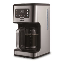 Salton - Cafetière numérique en acier inoxydable - 14 tasses-Minuterie programmable de 24 heures : réglez la minuterie programmable de 24 heures pour vous réveiller avec l'arôme du café fraîchement préparé, garantissant un début de journée en douceur et sans effort