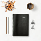 Blueline Daily/Monthly Academic Planner - August to July - Soft Cover - 8" H x 5" W - Black - English-Contacts section