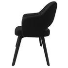 Nightingale - Tonik Chaise design à 4 pieds en bois - Noir-Accoudoirs entièrement rembourrés
