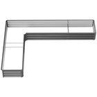 Outsunny - Jardin surélevé en forme de L - 82 po x 109 po x 12 po - gris foncé-Fond ouvert pour une meilleure aération et un bon drainage de l'eau 