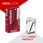uni-ball Erasable Gel Retractable Pens - 0.7mm - Black- 12 Pack-Barrel Color and Construction: Black