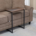 HOMCOM Nesting End Tables- Rustic Brown - Set of 3-Stackable when not in use to save space 