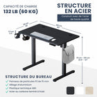 MotionGrey - Bureau assis-debout électrique Ergo2 réglable en hauteur, 40 po de largeur, avec réglages mémorisés - Noir-Leader De L’Industrie : le bureau assis-debout MotionGrey offre une plage de réglage en hauteur étendue. Le clavier numérique MG permet d’enregistrer vos hauteurs préférées en position assise et debout - il suffit d’appuyer sur le réglage sauvegardé pour y revenir instantanément