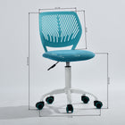 Homy Casa Turquoise Fabric Swivel Desk Chair-Vibrant Colour Options: Available in multiple colours to match any room décor or personality