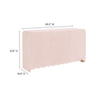 Modway Dahlia 55.5" Fluted and Scalloped Sideboard Storage Cabinet - Soft Pink-Fluted Door Fronts