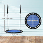 Qaba Kids Saucer Tree Swing - 39" Round - Navy Blue-Supports up to 331 lbs (150 kg) for safe, robust swinging 
