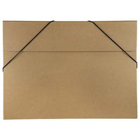 JAM Paper Kraft Portfolio with Elastic Closure Large - 11 x 15 x 3/8 - Natural Brown Recycled-Natural Kraft Recycled Portfolio with Elastic Closure