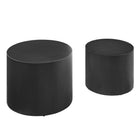 Modway Amani Round Nesting Coffee Tables - Black - Set of 2-Arrives Fully Assembled