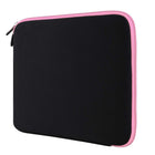 Vangoddy - Housse de protection en néoprène pour ordinateur portable 12" avec poche supplémentaire - Noir/Rose-Dimensions intérieures - 12 po x 9,75 po