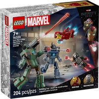LEGO - Super Heroes Marvel Iron Man et War Machine contre les Hammer Drones-Jouet de superhéros « construire et jouer » - Iron Man et War Machine contre les Hammer Drones est un petit cadeau pour les enfants comprenant des jouets de combat à construire pour les garçons et les filles de 7 ans et plus