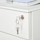 Vinsetto 2-Drawer Letter/A4 Filing Cabinet with Wheels Lockable - White-Colour: White
